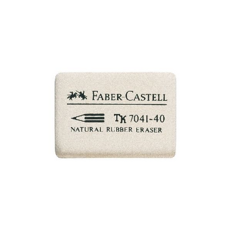 Faber castell faber gom 7041 natuurrubber 34x26x8mm 40stuks