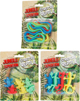Jungle ekspedition stretch krybdyr 10cm 6 stykker på kort