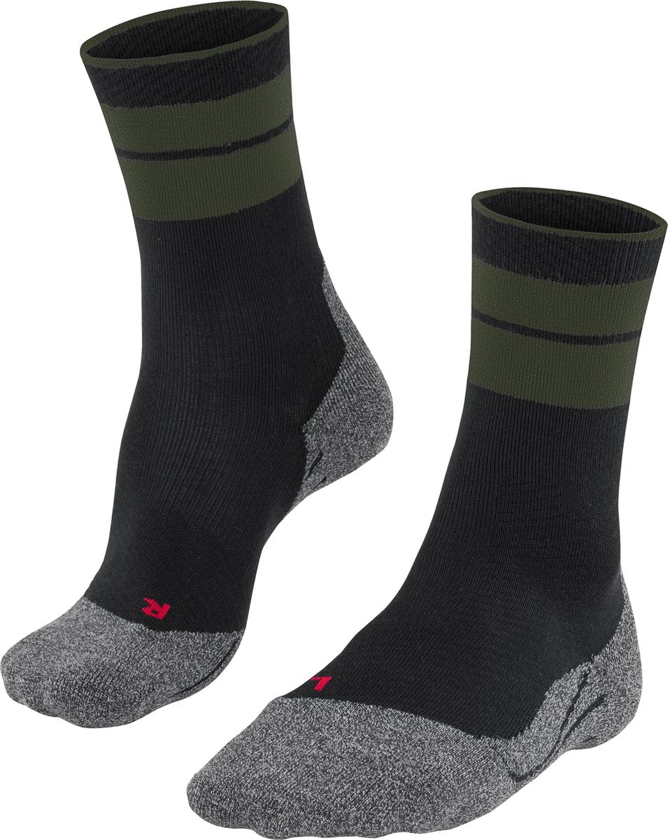 Falke tk stabiliserende anti-blister tykt uld funktionsmateriale gåstrømper herre sorte - str. 46-48