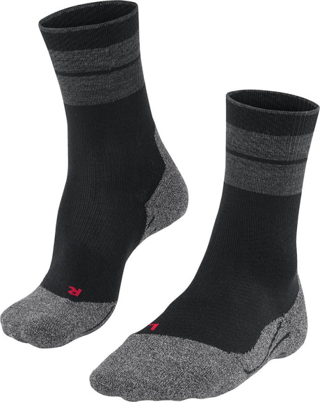Falke tk stabiliserende anti-blister tykt uld funktionsmateriale gåstrømper herre sorte - str. 42-43