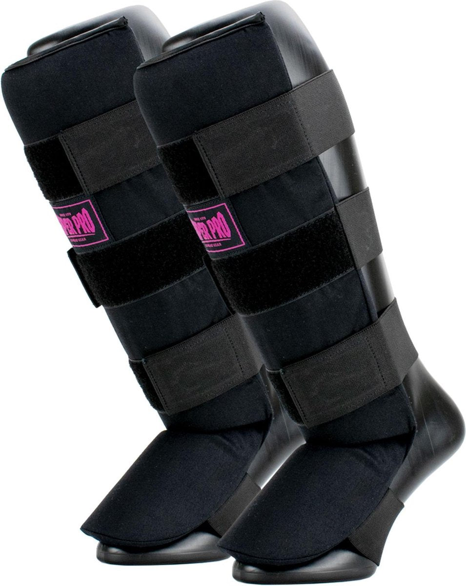 Super pro combat gear scheenbeschermer savior zwart roze small