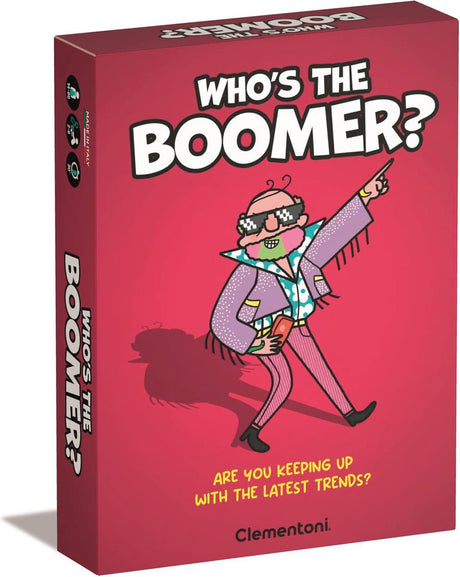 Clementoni - who's the boomer - brætspil - kortspil - familiespil - lille gave - fra 14 år