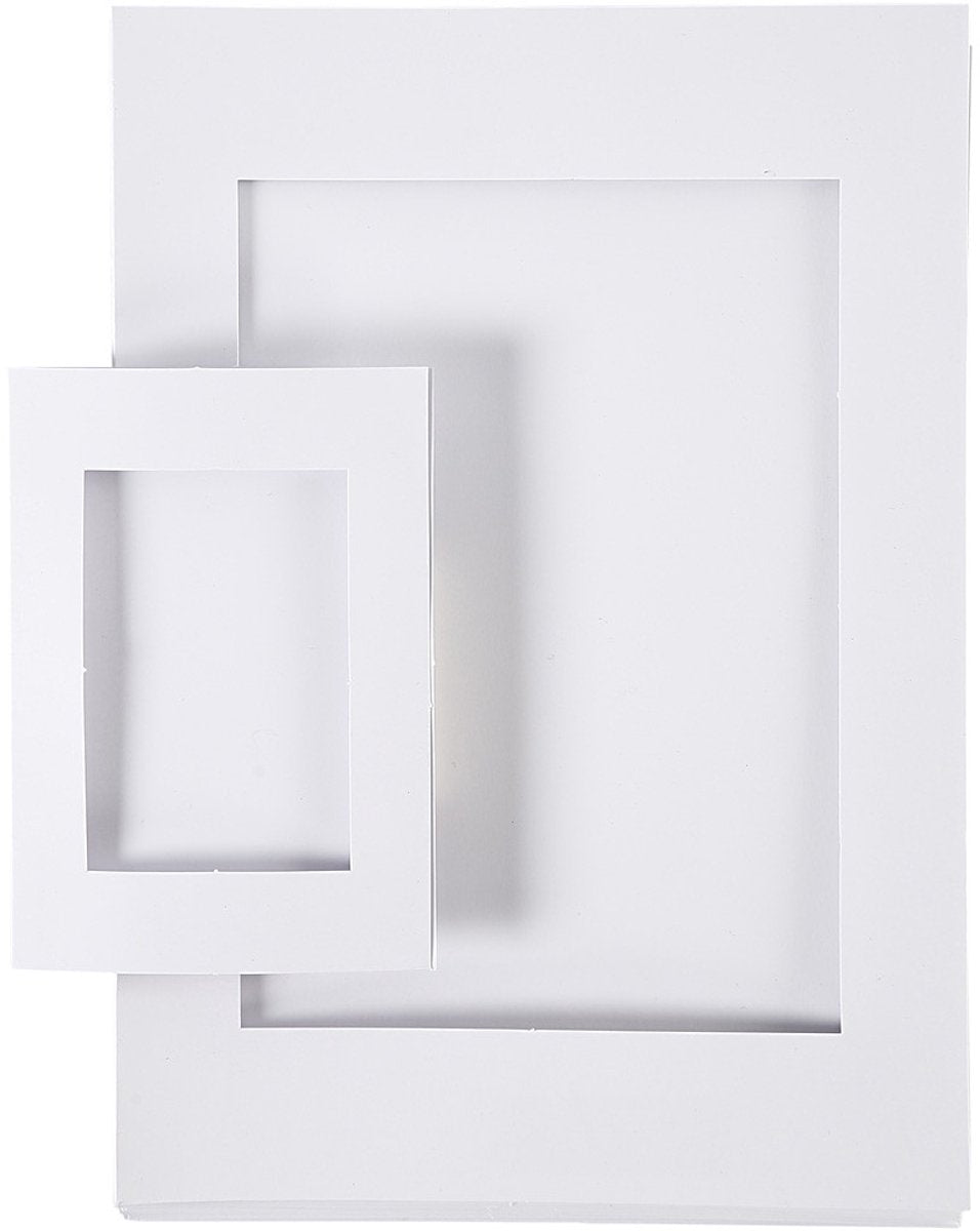 Kreativ virksomhed https: www.cchobby.nl passepartout-lijst-afm-a4-a6-230-gr-wit-2x60-stuk-1-doos