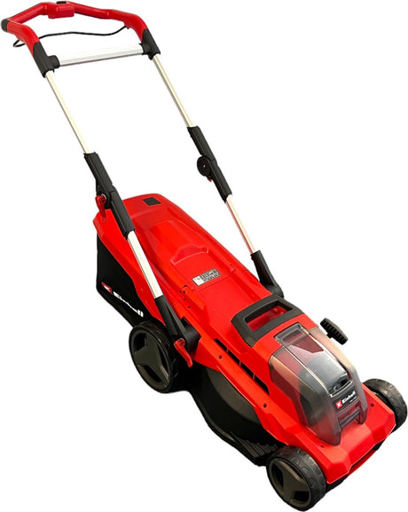 Einhell batteri plæneklipper ge-cm 36 37 li solo - power x-change - 36 v li-ion - klippebredde: 37 cm - anbefalet græsareal: op til 400 m² - 45 l opsamlingspose - klippehøjde: 25-75 mm - ekskl. batteri og oplader