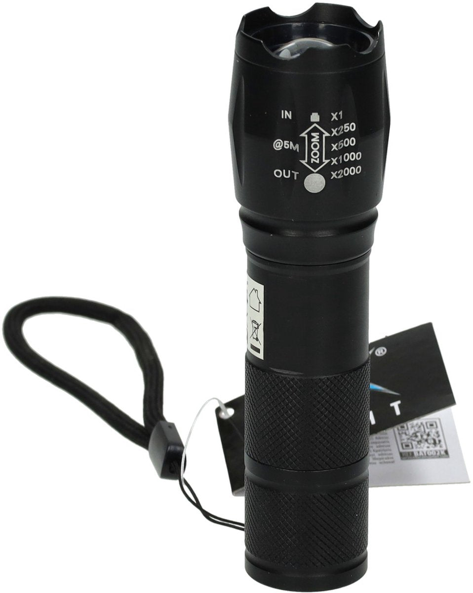 Lommelygte sort, 13 cm