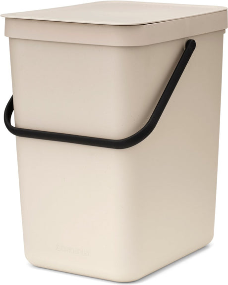 Brabantia sort go affaldsspand - 25 l - blød beige