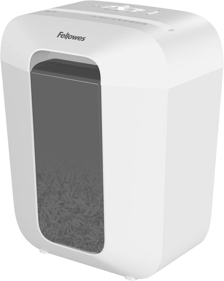 Fellowes lx50 papirmakulator - tværsnit - p4 - 9 ark - 17l - hvid - til hjemmekontor - også til kreditkort, hæfteklammer og papirclips