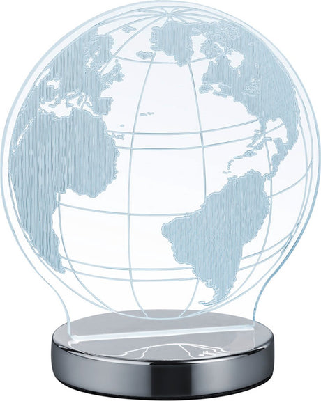 Rl live your light reality globe - bordlampe - krom - inkl. 1x SMD 7 W - ledningskontakt - justerbar lysfarve - ikke dæmpbar