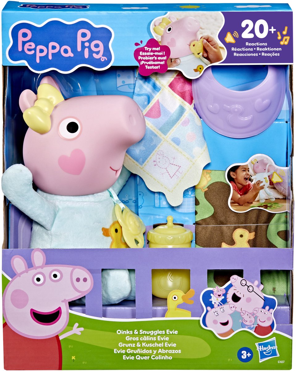 Hasbro Peppa Pig krammetøj Evie med tilbehør