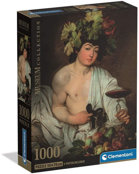 Clementoni - puslespil - 1000 brikker - caravaggio bacchus - puslespil for voksne