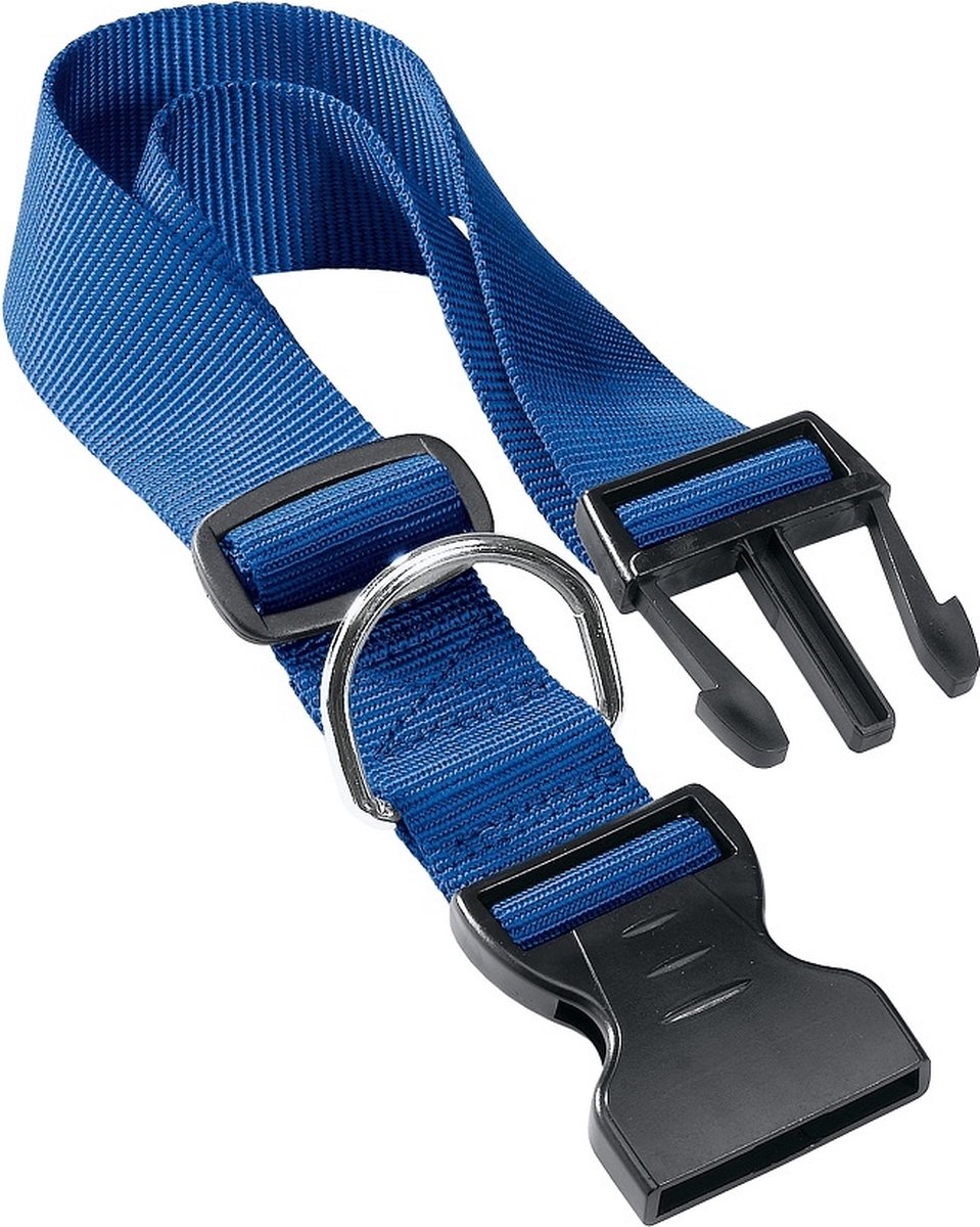 Ferplast club halsband - nylon - blauw - breedte 20 mm - nekomtrek 36 - 56 cm
