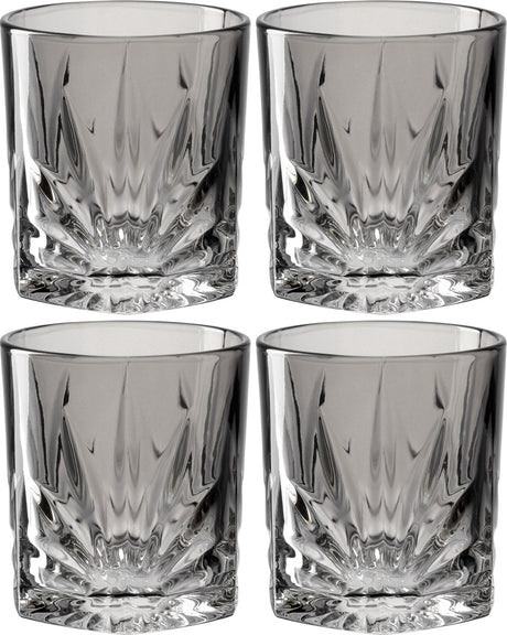 Leonardo whiskyglas 330ml grå capri - sæt med 4 stk