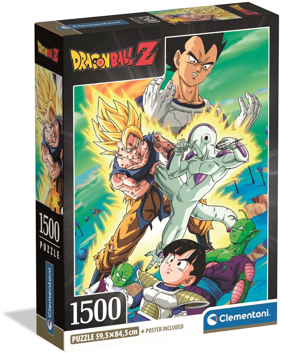 Clementoni - puslespil - 1500 brikker - dragonball z compact