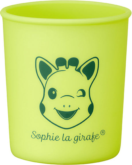 Sophie the giraf kop - børneservice - drikkekop - tåler opvaskemaskine og mikroovn - silikone - i hvid rød gaveæske - grøn