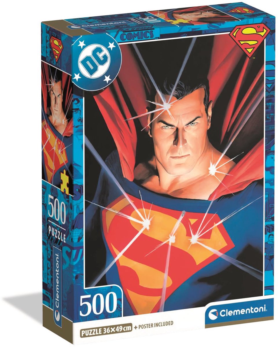 Clementoni - puslespil - supermand - 500 brikker - fra 14 år