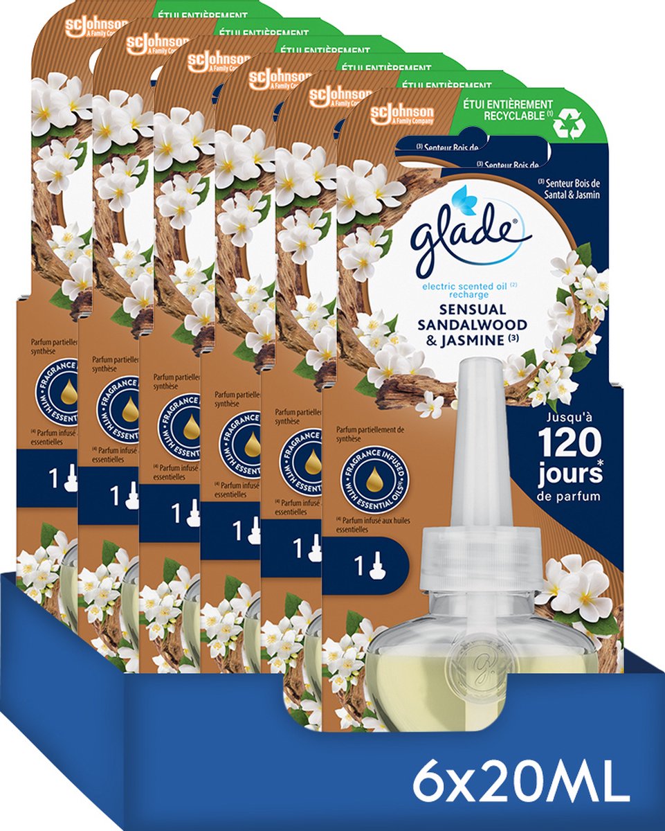Glade elektrisk duftende olie refill sensuel sandeltræ jasmin