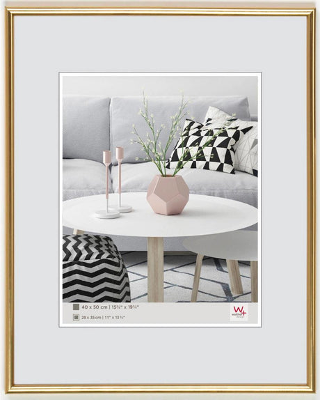 Walther galeria - plastramme - fotostørrelse 40x60 cm - metallisk guld