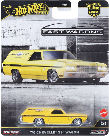 Hot wheels 70 chevelle ss vogn, bil, 3 år, metal, gul