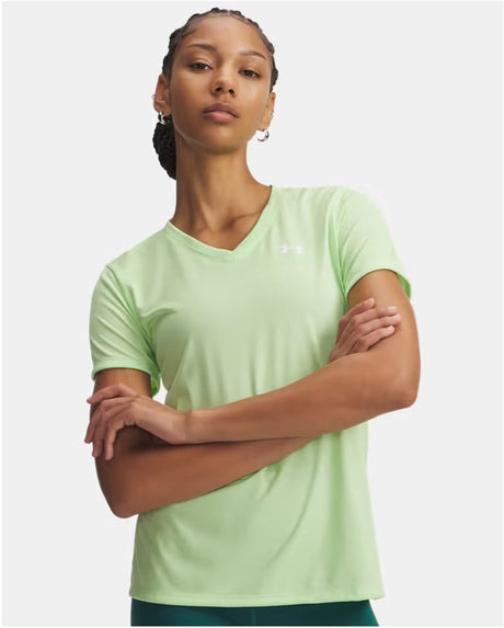 Under armour tech ssv - solid-grn sportstrøje til kvinder - lumos lime hvid