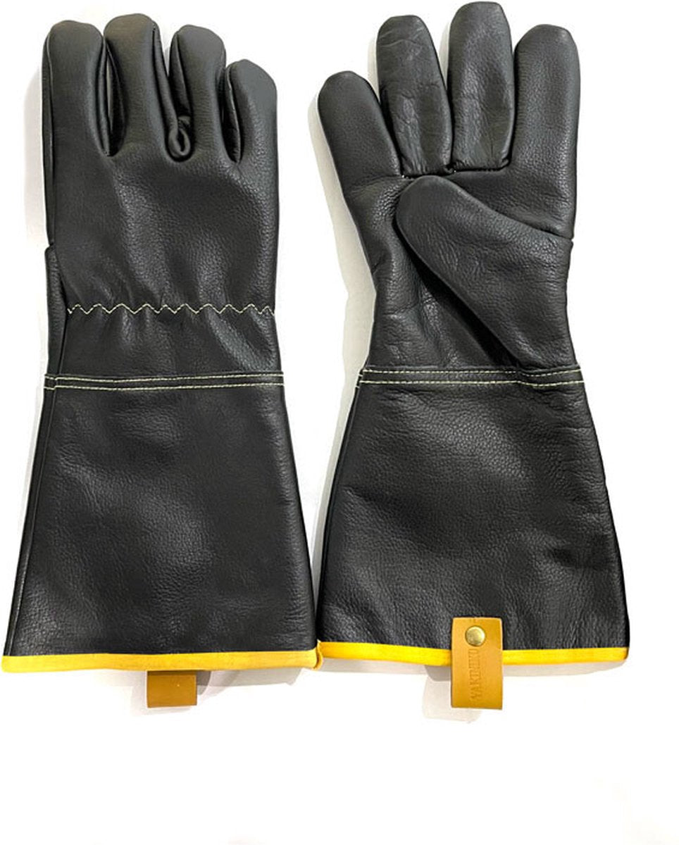 Yakiniku bbq luxe handschoenen - echt leder - hittebestendig tot 200°c - kevlar voering - 2 stuks - bbq accessoire