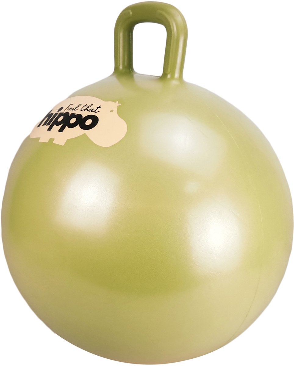 Find den flodhest hoppebold - guld - ø45 cm - inklusive pumpe - motorik og balance - 2+