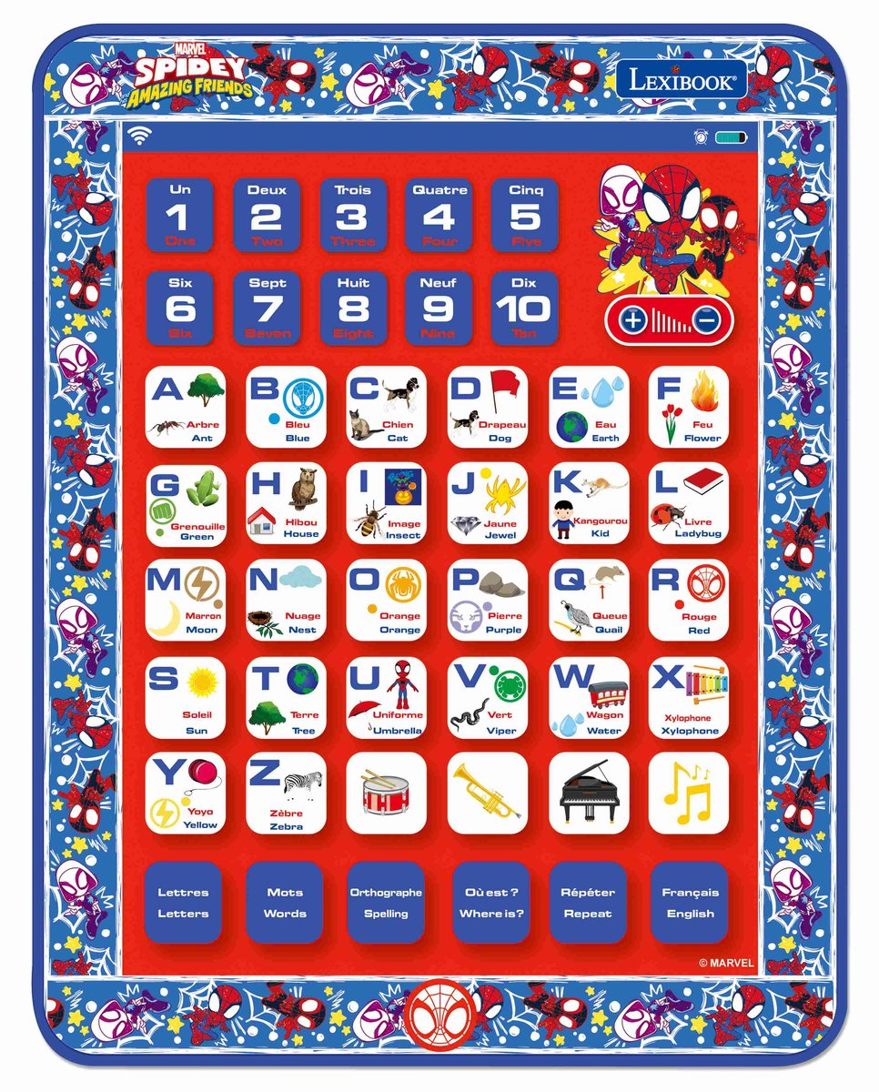 Lexibook tablette educative bilingue spidey en français et en anglais