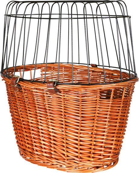 Trixie cykelkurv med trådkuppel foran, natur