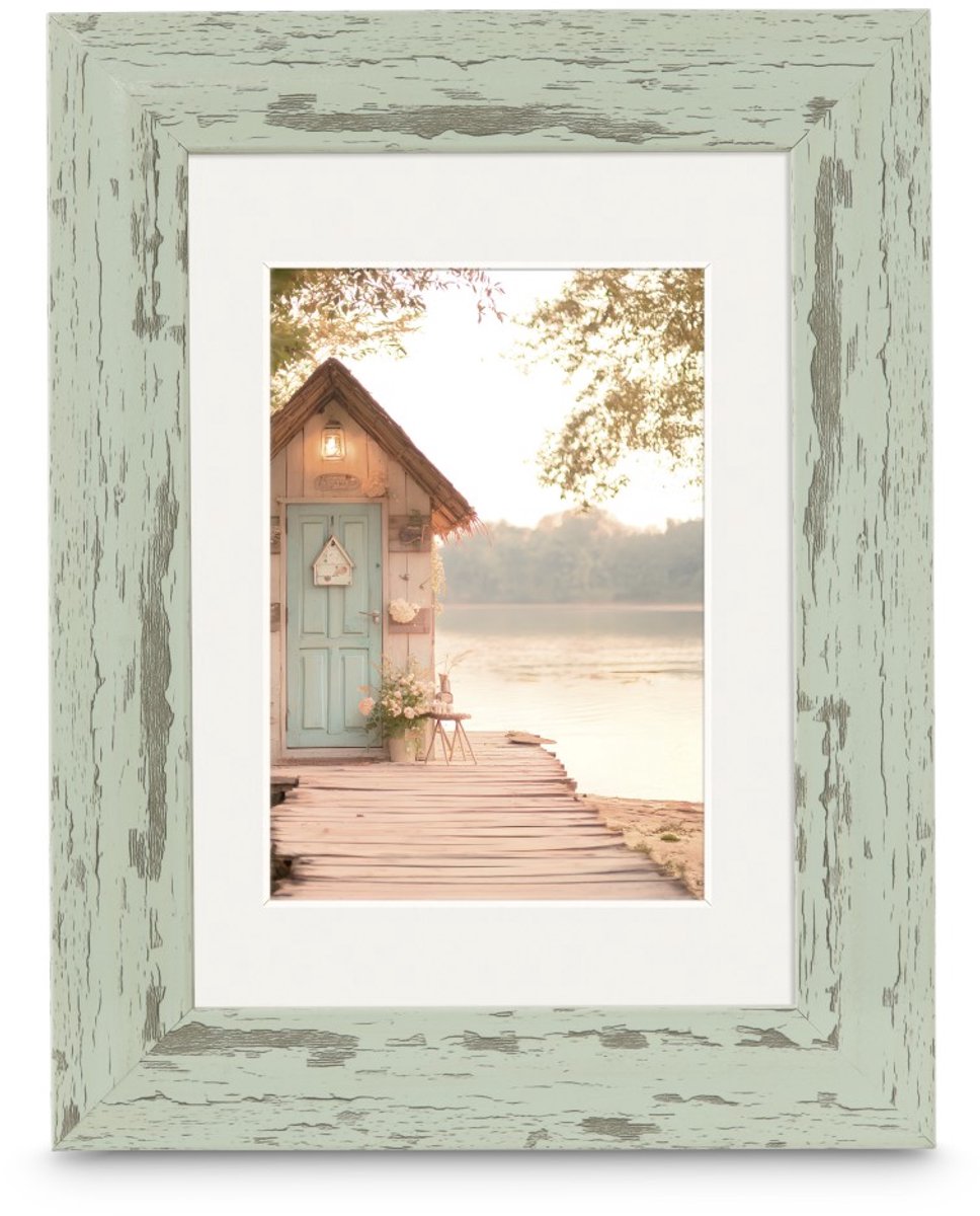 Hama fotoramme - sommerhus - 20 x 30 cm - pastel mynte