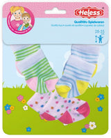 Heless dukkestrømper 3 par, 28-35 cm