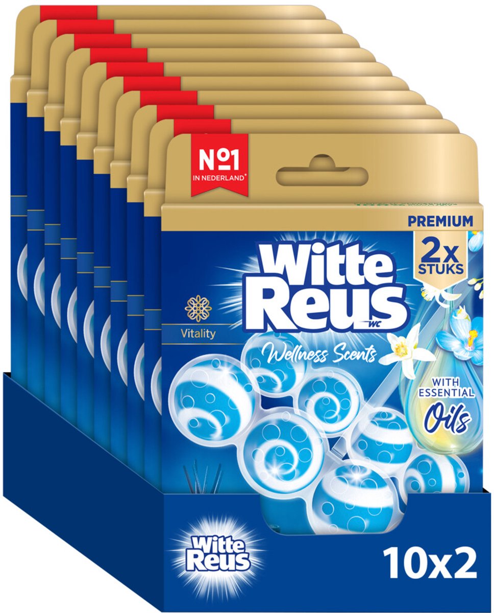 Witte reus wellness dufte vitalitet toiletblok 100g - toiletklodser - værdipakke - 2x10 stk.