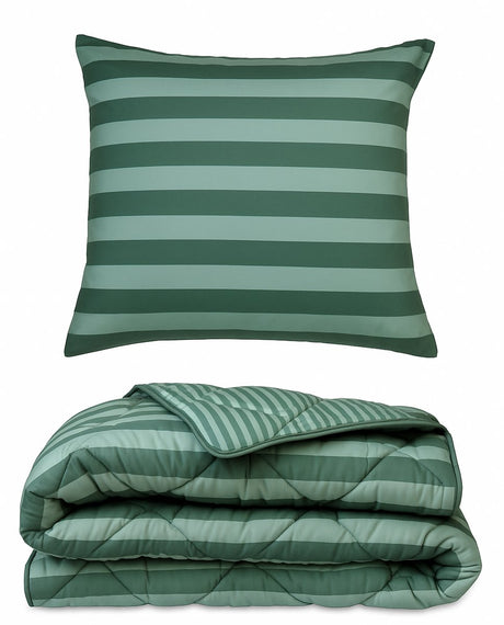 Ambiante ohana - dekbed zonder overtrek (incl. 2 kussenslopen) - 240x200 cm - groen - all year - wasbaar