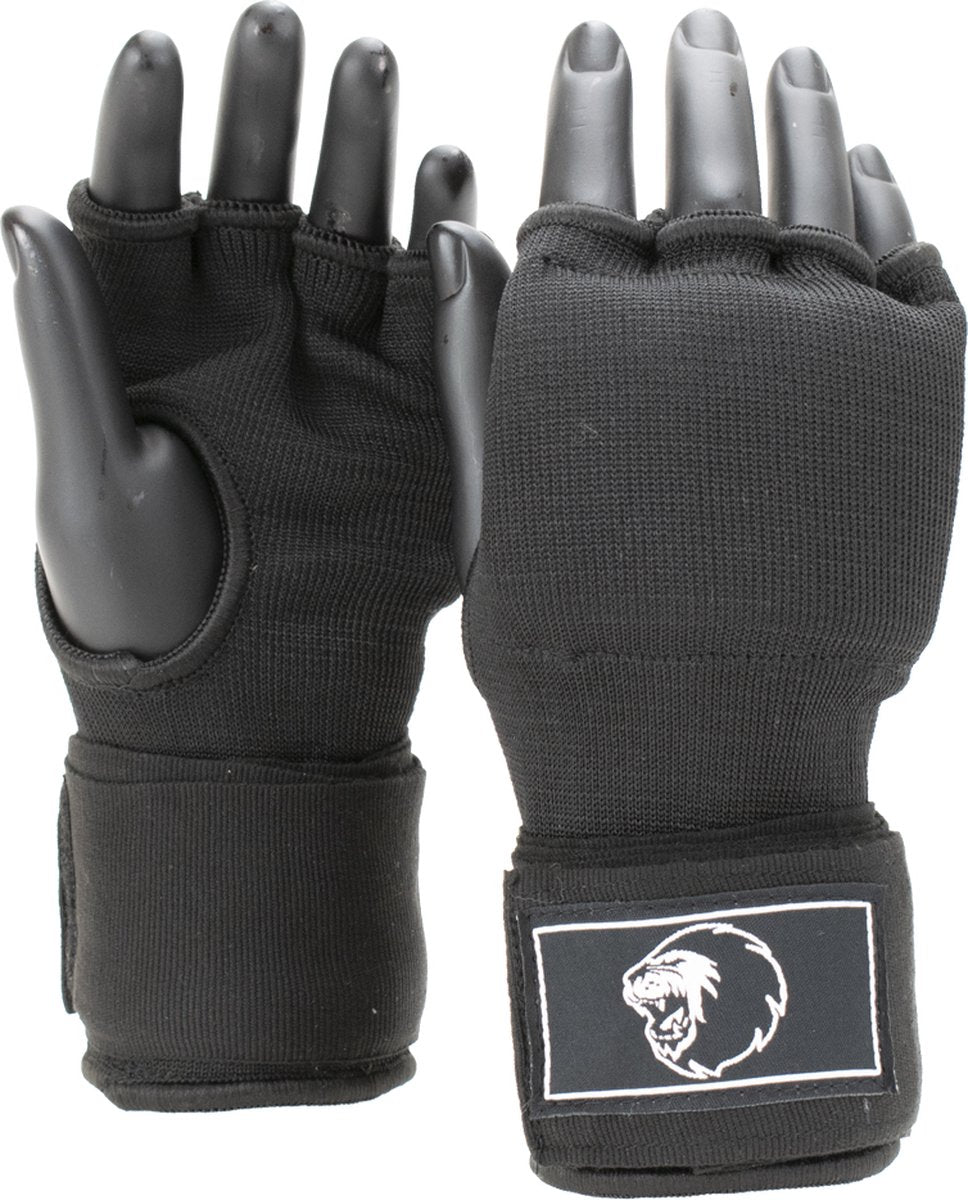 Super pro combat gear binnenhandschoenen met bandage zwart wit extra small