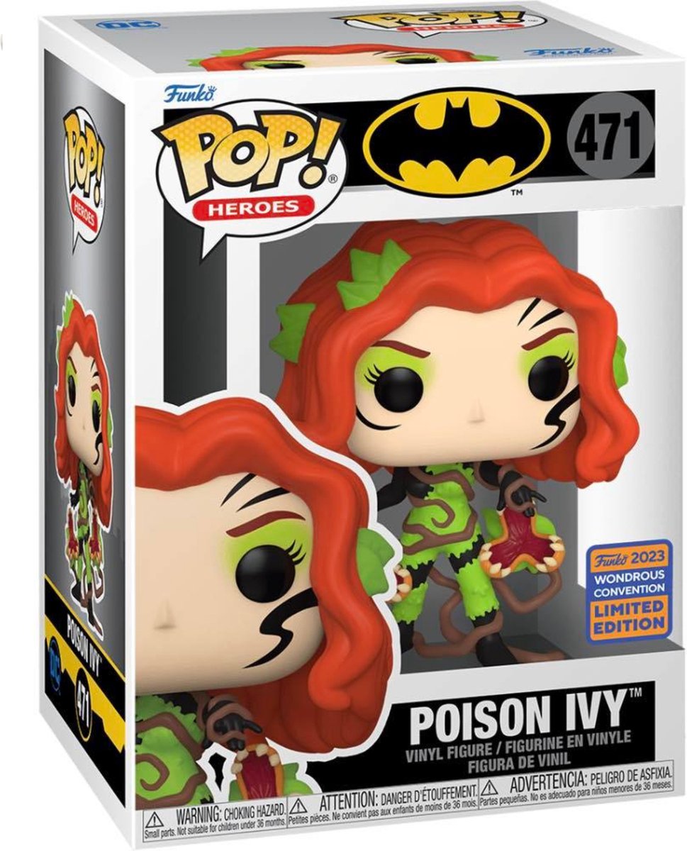 Funko pop! helte: batman - poison ivy #471 2023 vidunderlige konvention eksklusiv