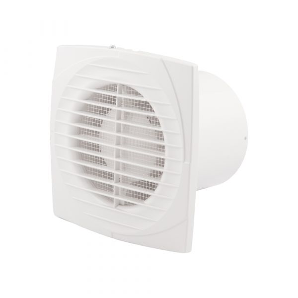 Badeværelsesventilator + timer 100 mm.