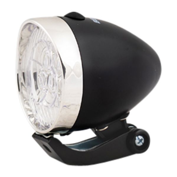 Forlygte krom sort LED cykel