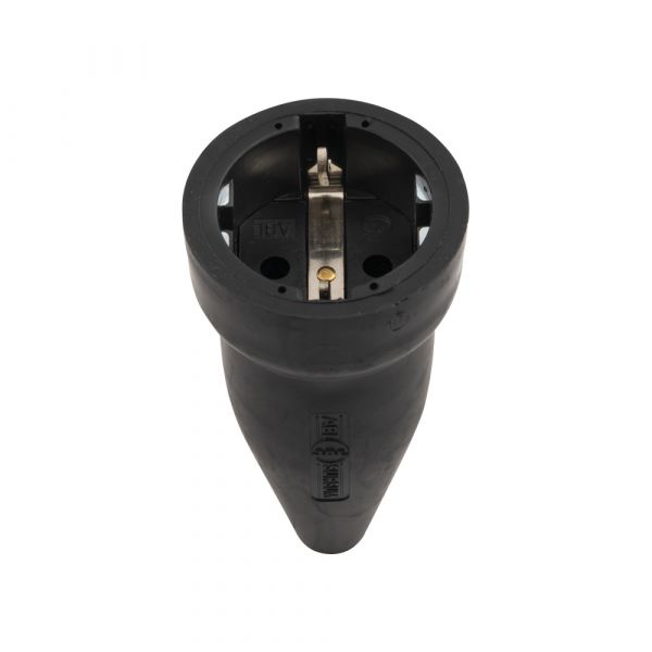 Tilslut sort kontra + ra 16 amp.
