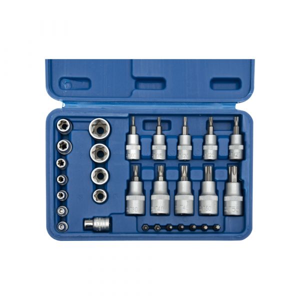 Torx fatning og bit sæt 1 4 +3 8 *