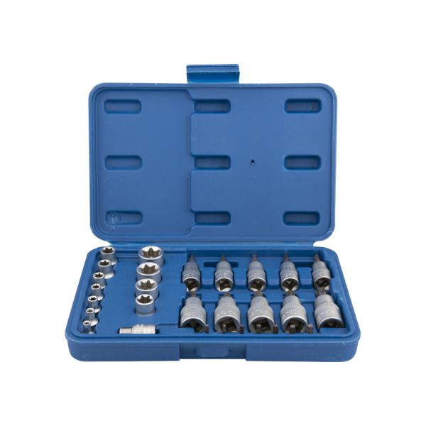 Torx fatning og bit sæt 1 4 +3 8 *