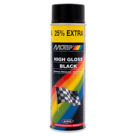 Sprøjtlak acryllisk højglans sort 500 ml