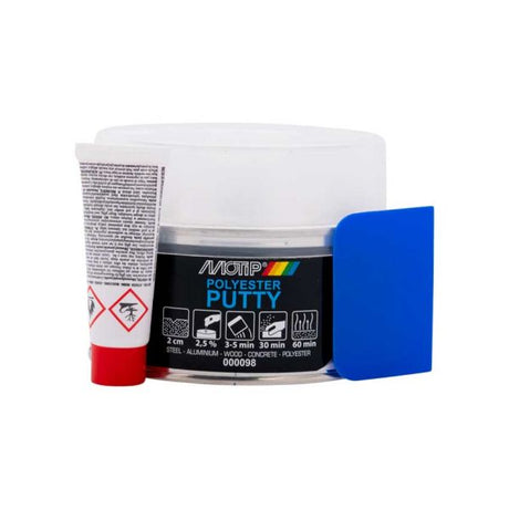 Motip polyester stål spartelmasse 500 gram