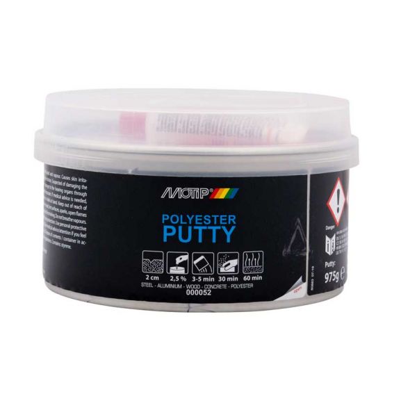 Motip polyester stål spartelmasse 1000 gram