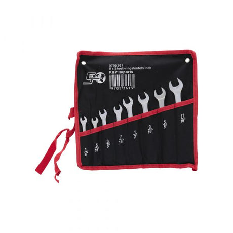 8 x gaffelnøgler tomme