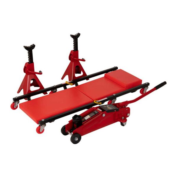 Topgear trolley + donkraft 2 tons + akselstøttesæt