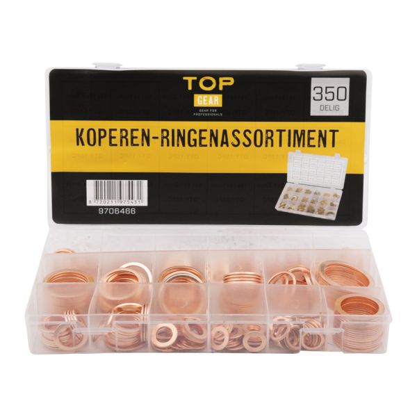 Top Gear Kobber Ringe Ass. 350 stk.