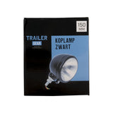 Trailergear forlygte sort 150 mm.