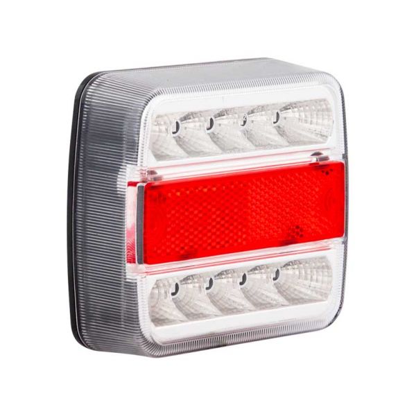 Trailer gear baglygte 98x105mm. LED hvid l=r