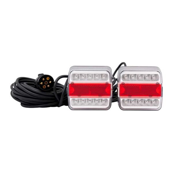 Trailergear lyssæt + magnet LED 12 m. 7-benet