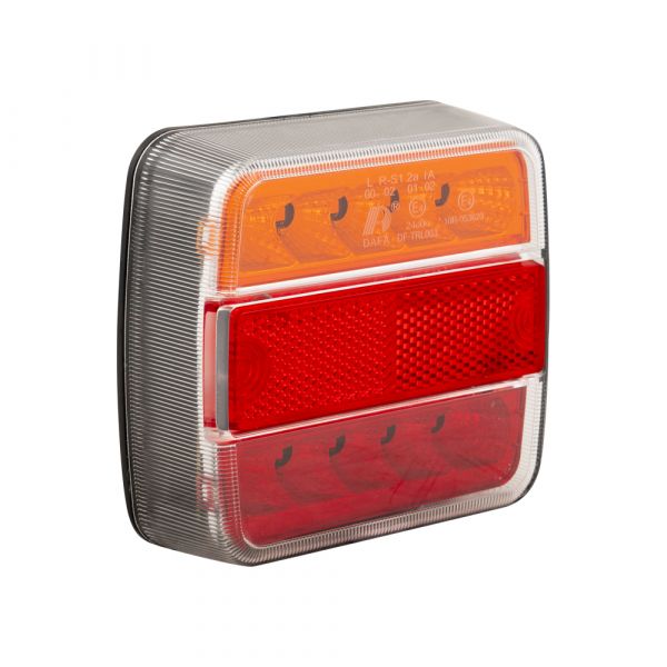 Trailer gear baglygte 10x10cm. led farve