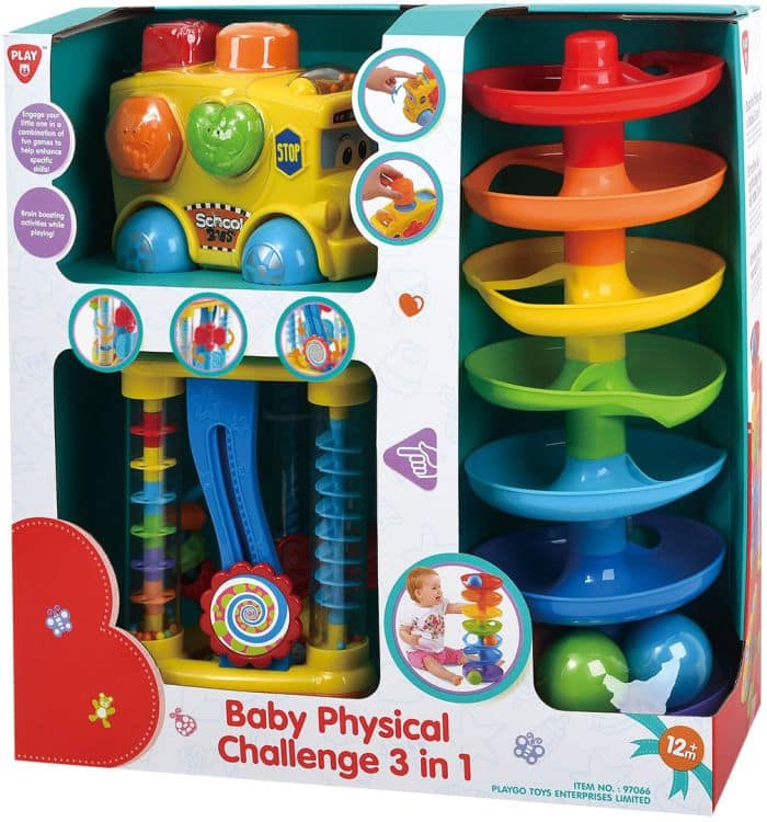 Playgo - 3-delt babylegesæt i muntre farver