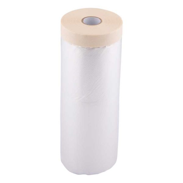 Hpx produkter dækfilm med malertape easy mask film crepe 110cm x 33m